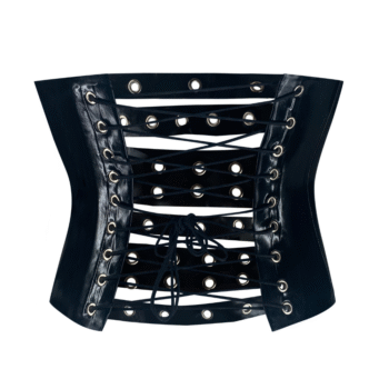 Underbust Gothic PVC Corset Belt With Buckles