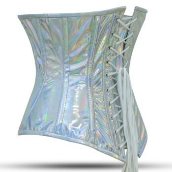 Underbust PVC Shiny Laced corset longline corset