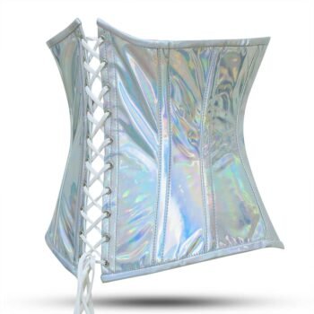 Underbust PVC Shiny Laced corset longline corset
