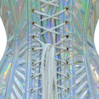 Underbust PVC Shiny Laced corset longline corset