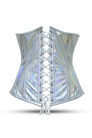 Underbust PVC Shiny Laced corset longline corset