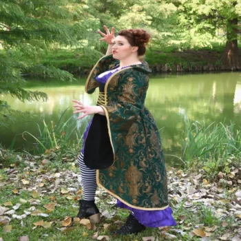 Black Victorian Witch Corset Dress womencorset.com