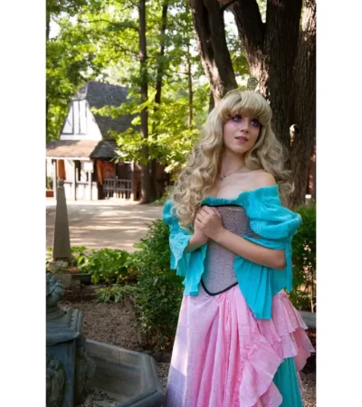 Brocade steel boned overbust Halloween corset witchy dress womencorset.com