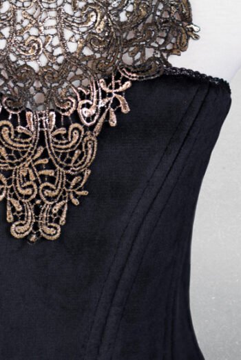 Black Cosplay Witch Curvy Corset For Halloween