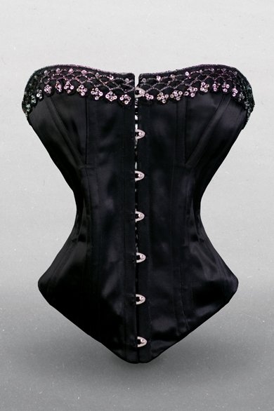 Black Gothic Steel Boned Overbust Witch Hourglass Corset