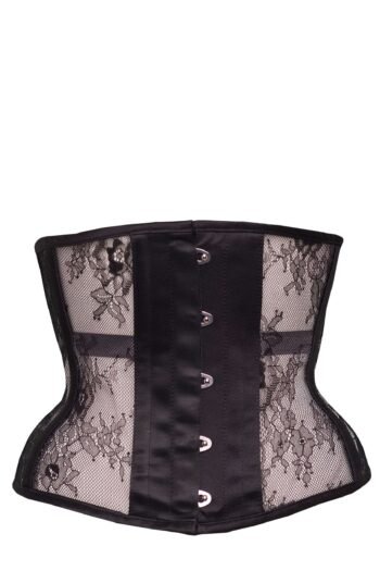 Black Lingerie Half Corset Mesh Underbust