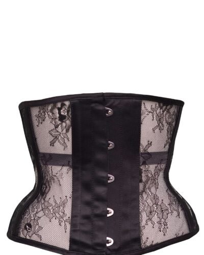 Black Lingerie Half Corset Mesh Underbust