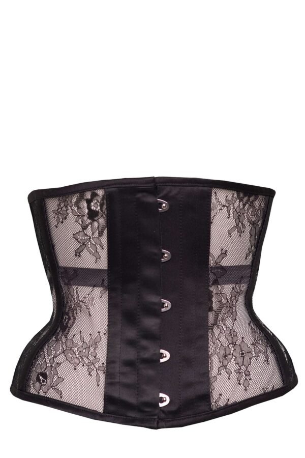 Black Lingerie Half Corset Mesh Underbust