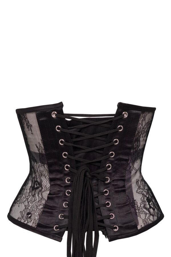 Black Lingerie Half Corset Mesh Underbust