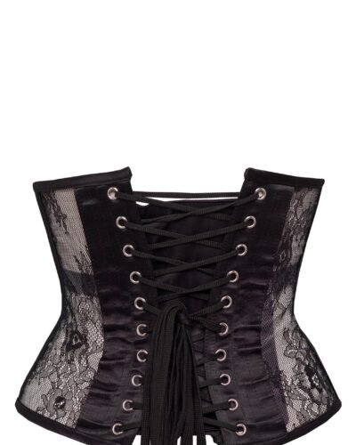 Black Lingerie Half Corset Mesh Underbust