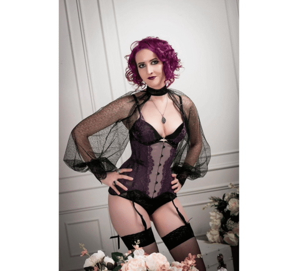 Burlesque Half Bust Witch Steel Boned Corset