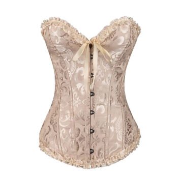 Classic Busk Closure Steel Boned Overbust Corset