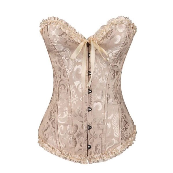 Classic Busk Closure Steel Boned Overbust Corset