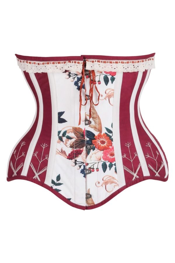 Floral Print Open Cup Half Corset