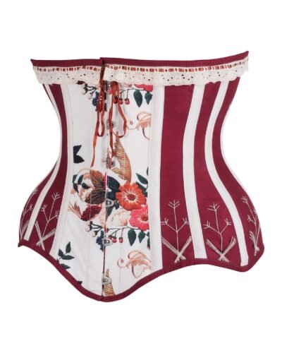 Floral Print Open Cup Half Corset