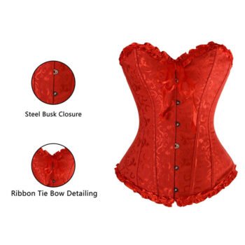 Fashion Bustier Steel Boned Festival Overbust Corset