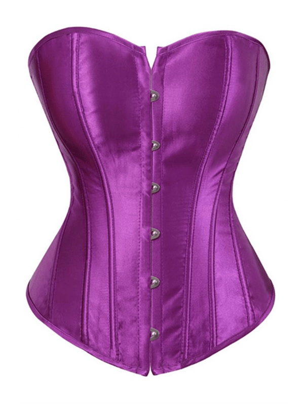 Fashion Satin Steel Boned Punk Corset Cosplay Bustier