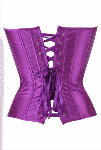 Fashion Satin Steel Boned Punk Corset Cosplay Bustier