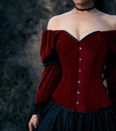 Gothic Cosplay Witch Corset Vampire Gown Dress