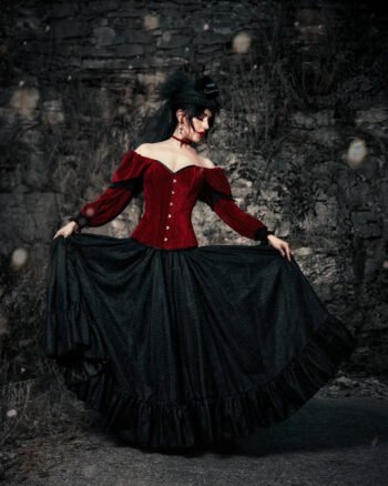 Gothic Cosplay Witch Corset Vampire Gown Dress