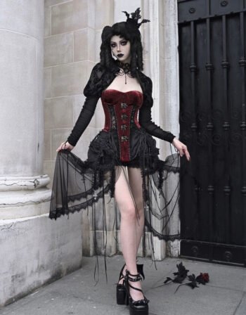 Halloween Dark Gothic Witch Corset Top