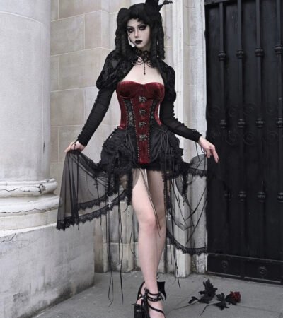 Halloween Dark Gothic Witch Corset Top