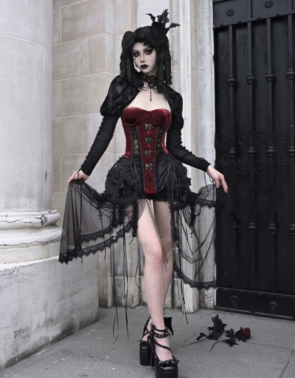 Halloween Dark Gothic Witch Corset Top