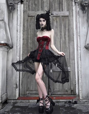 Halloween Dark Gothic Witch Corset Top