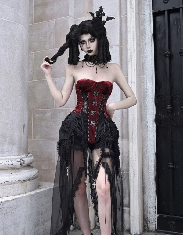 Halloween Dark Gothic Witch Corset Top