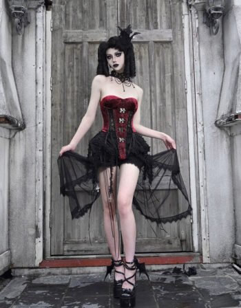 Halloween Dark Gothic Witch Corset Top