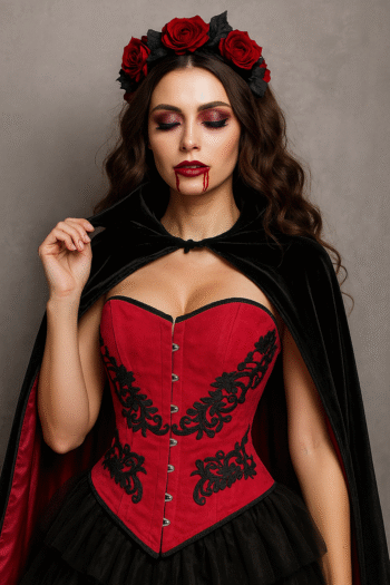 Halloween Fancy Witch Overbust Corset For Cosplay