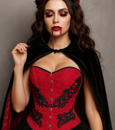 Halloween Fancy Witch Overbust Corset For Cosplay