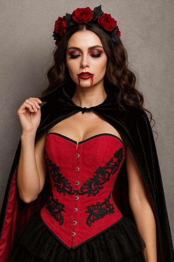 Halloween Fancy Witch Overbust Corset For Cosplay