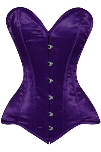 Overbust Satin Steel Boned Longline Curvy Corset
