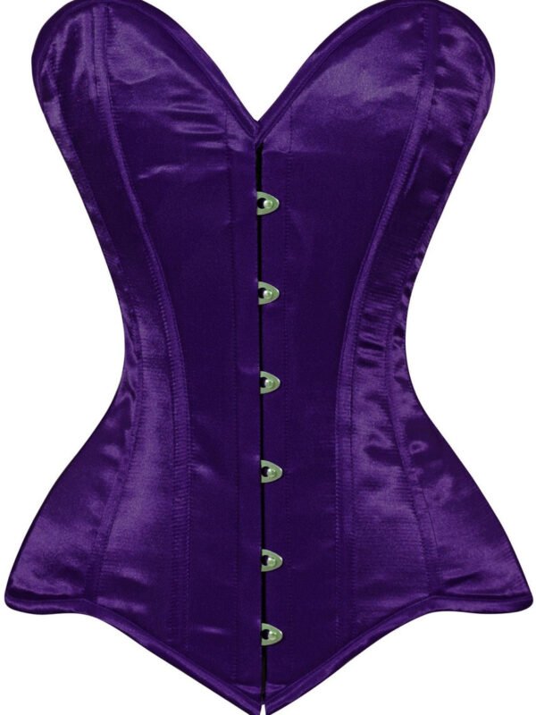 Overbust Satin Steel Boned Longline Curvy Corset