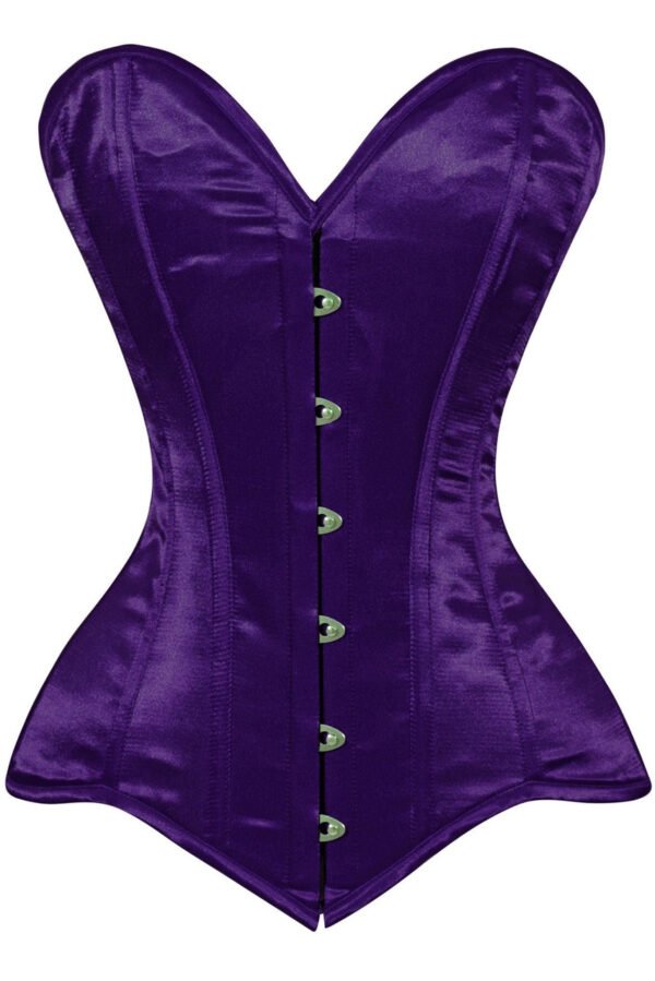 Overbust Satin Steel Boned Longline Curvy Corset
