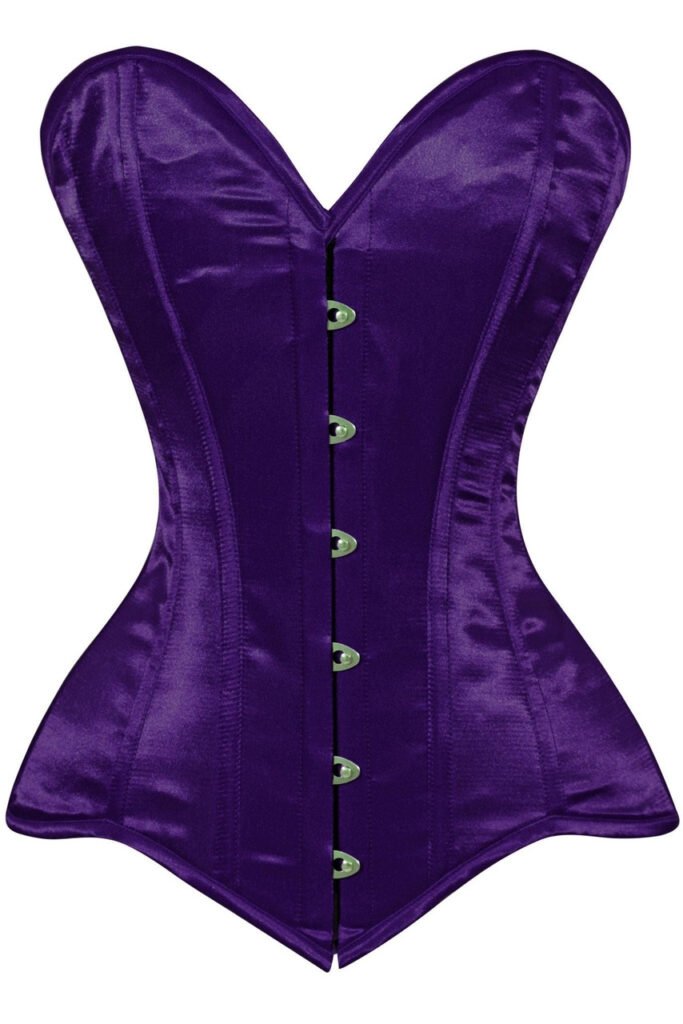 Overbust Satin Steel Boned Longline Curvy Corset