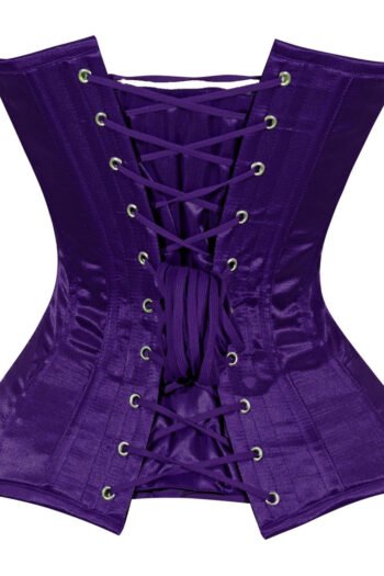 Overbust Satin Steel Boned Longline Curvy Corset