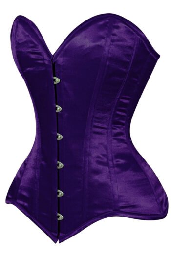 Overbust Satin Steel Boned Longline Curvy Corset