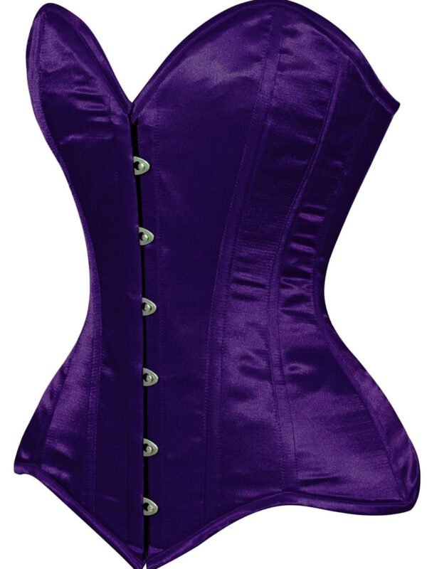 Overbust Satin Steel Boned Longline Curvy Corset