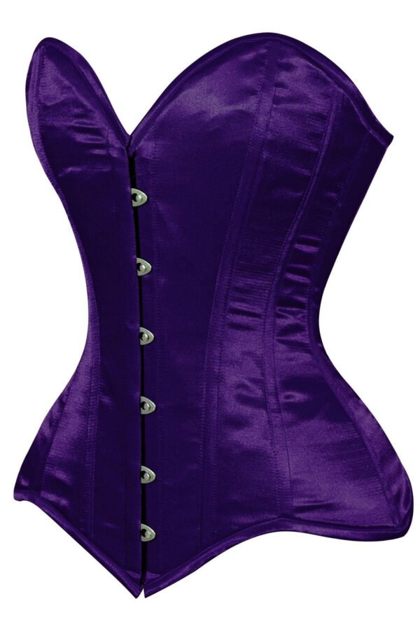 Overbust Satin Steel Boned Longline Curvy Corset