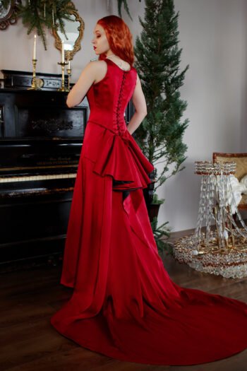 Red Halloween Vintage Witch Corset Dress