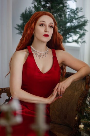 Red Halloween Vintage Witch Corset Dress