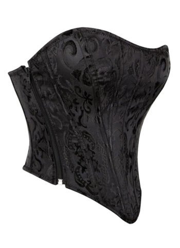 Strapless Steel Boned Gothic Bustier Overbust Corset For Women