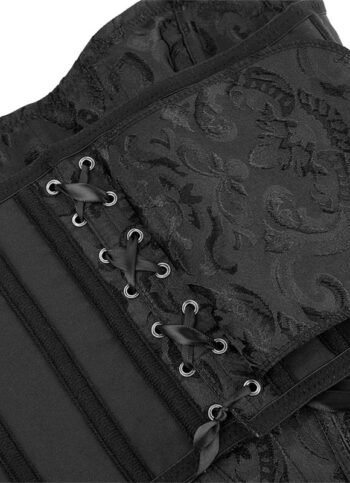 Strapless Steel Boned Gothic Bustier Overbust Corset For Women