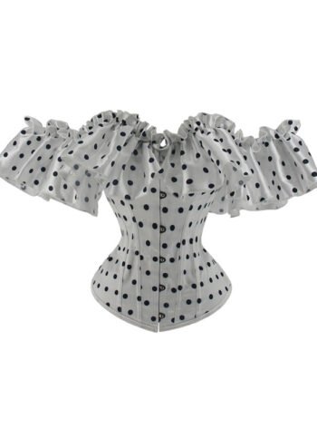 Strapless Steel Boned Gothic Bustier Overbust Corset For Women