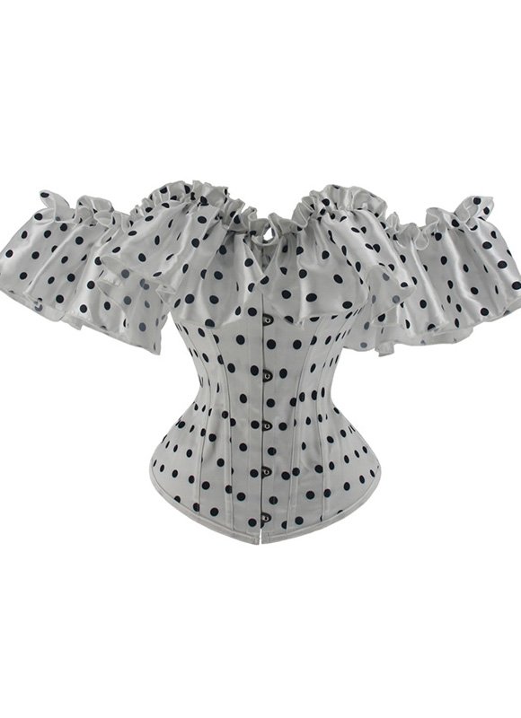 Strapless Steel Boned Gothic Bustier Overbust Corset For Women