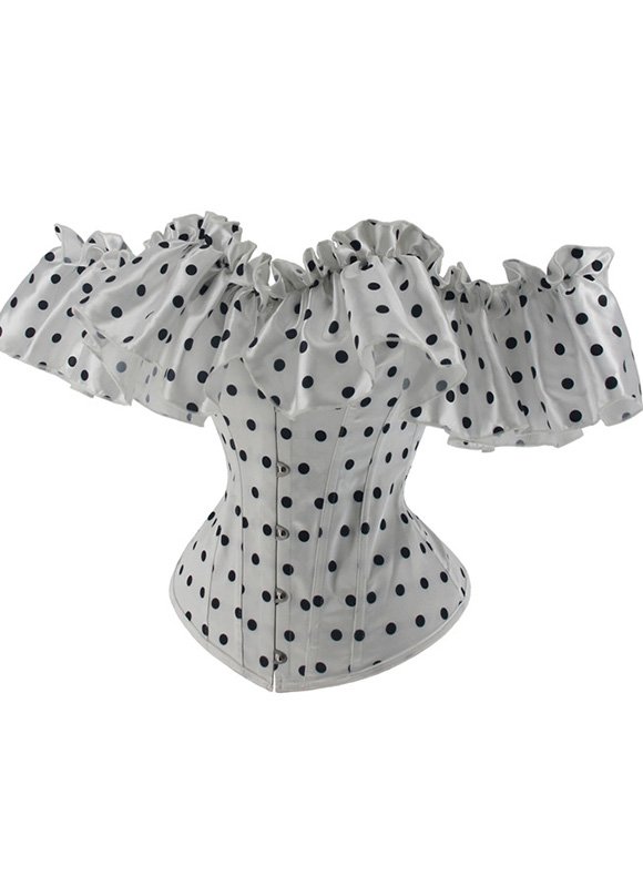Strapless Steel Boned Gothic Bustier Overbust Corset For Women