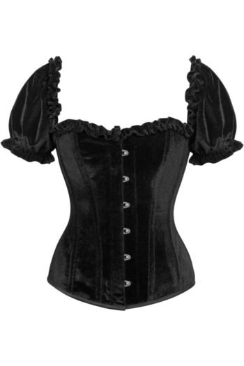 Velvet Steel Boned Overbust Gothic Corset