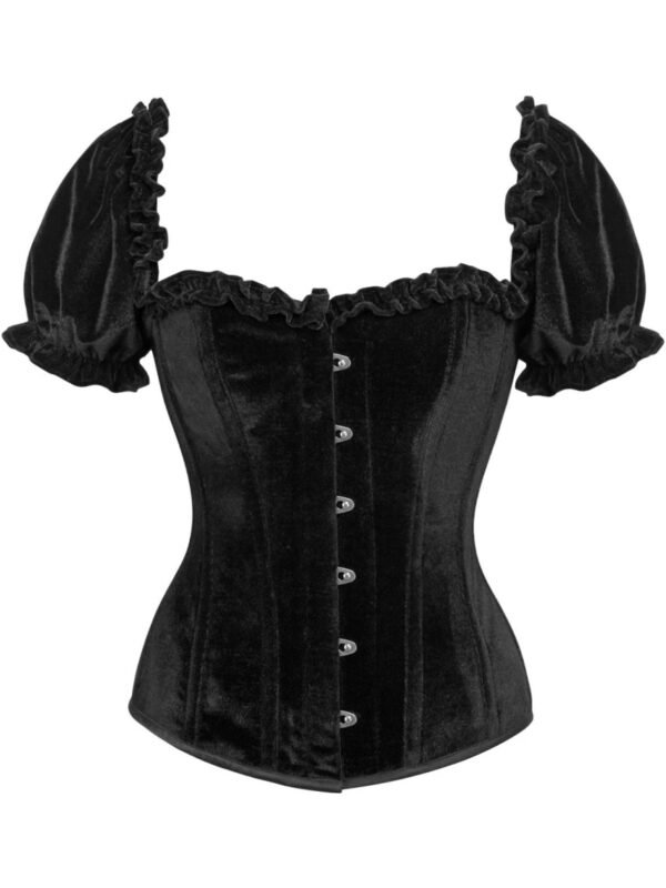 Velvet Steel Boned Overbust Gothic Corset